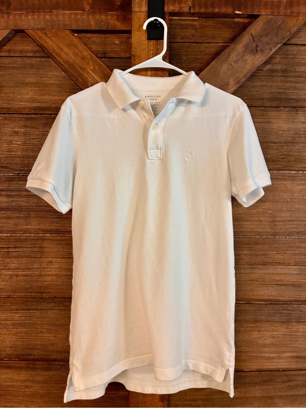 American Eagle Outfitters Men’s White Polo Shirt